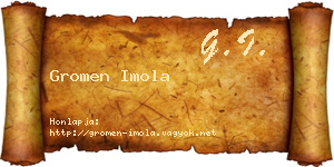 Gromen Imola névjegykártya